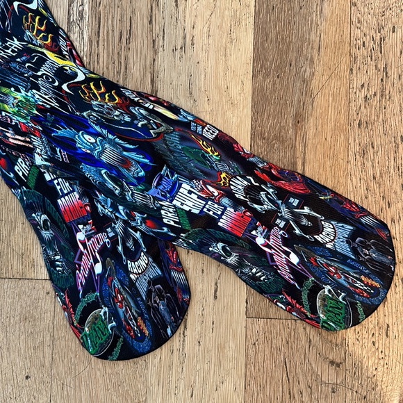 PiranaZ Psycho Speed Logo Knee High Over the Calf Racing Socks Unisex - Picture 5 of 11